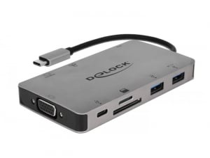 Delock USB-C 3.1 Docking Station 4K 30Hz szürke (87735)